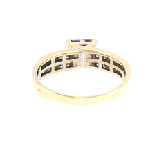 14ct Yellow Gold Diamond Cluster Multi-Stone Ring