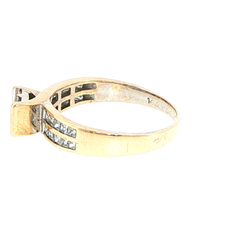 14ct Yellow Gold Diamond Cluster Multi-Stone Ring