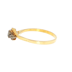 18ct Yellow Gold Bypass Multistone Diamond Ring