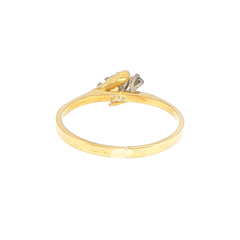 18ct Yellow Gold Bypass Multistone Diamond Ring