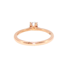 14ct Rose Gold 0.33CT Diamond Solitaire Ring with Valuation