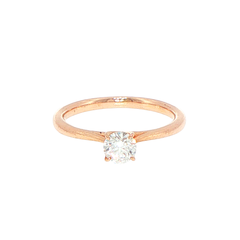 14ct Rose Gold 0.33CT Diamond Solitaire Ring with Valuation