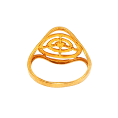 22ct Yellow Gold Geometric Openwork Ring