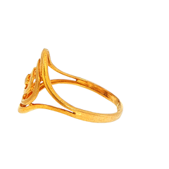22ct Yellow Gold Geometric Openwork Ring