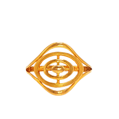 22ct Yellow Gold Geometric Openwork Ring