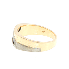 10ct Yellow Gold Two-Tone Diamond Channel Set Ring