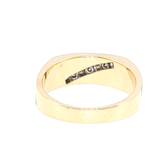 10ct Yellow Gold Two-Tone Diamond Channel Set Ring