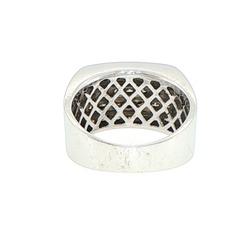 14ct White Gold Four-Row Diamond Band Ring