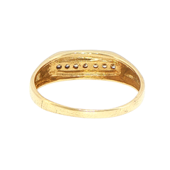 9ct Yellow Gold Diamond Channel Set Band Ring