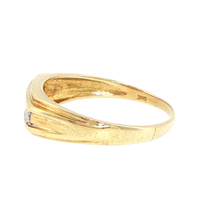 9ct Yellow Gold Diamond Channel Set Band Ring