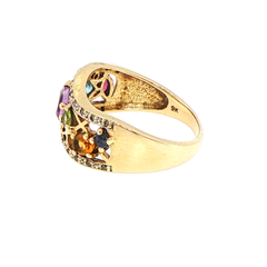 9ct Yellow Gold Multi-Stone Diamond Ring