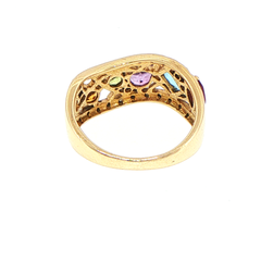 9ct Yellow Gold Multi-Stone Diamond Ring