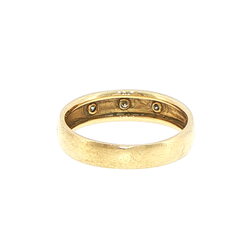 9ct Yellow Gold Two-Tone Diamond Band Ring