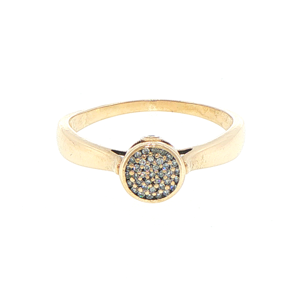 9ct Yellow Gold Diamond Cluster Cocktail Ring