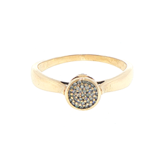 9ct Yellow Gold Diamond Cluster Cocktail Ring