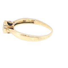 9ct Yellow Gold Diamond Cluster Cocktail Ring