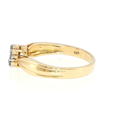 10ct Yellow Gold Diamond Cluster Multistone Ring