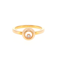 CHOPARD Happy Diamonds 18ct Rose Gold Floating Diamond Solitaire Ring