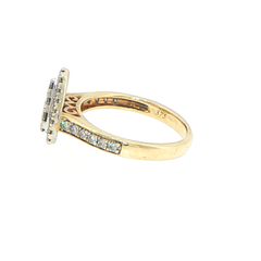 9ct Yellow Gold Pear-Shaped Diamond Cluster Ring