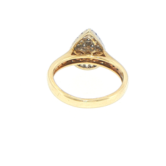 9ct Yellow Gold Pear-Shaped Diamond Cluster Ring