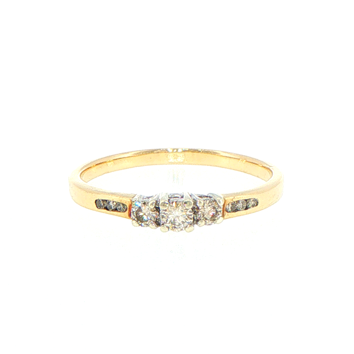 9ct Yellow Gold Multi-Stone Diamond Ring