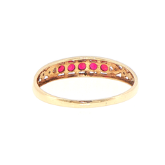 9ct Yellow Gold Multistone and Diamond Ring
