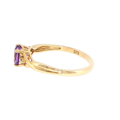 9ct Yellow Gold Heart-Shaped Multi-Stone Diamond Ring