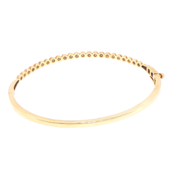 10ct Yellow Gold Diamond 0.50 TDW Twist Bangle