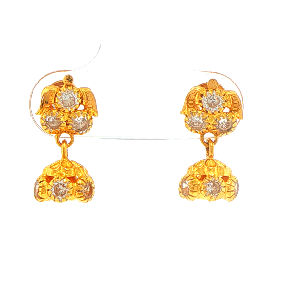 22ct Yellow Gold Jhumka-Style Drop Earrings