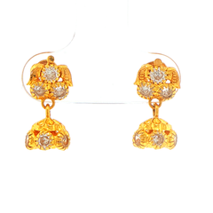 22ct Yellow Gold Jhumka-Style Drop Earrings