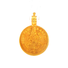 22ct Yellow Gold Goddess Lakshmi Coin Pendant