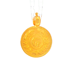 22ct Yellow Gold Goddess Lakshmi Coin Pendant
