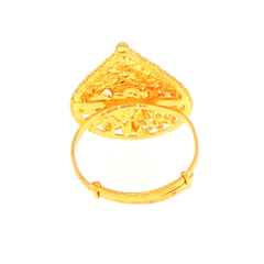 22ct Yellow Gold Ornate Teardrop Cocktail Ring
