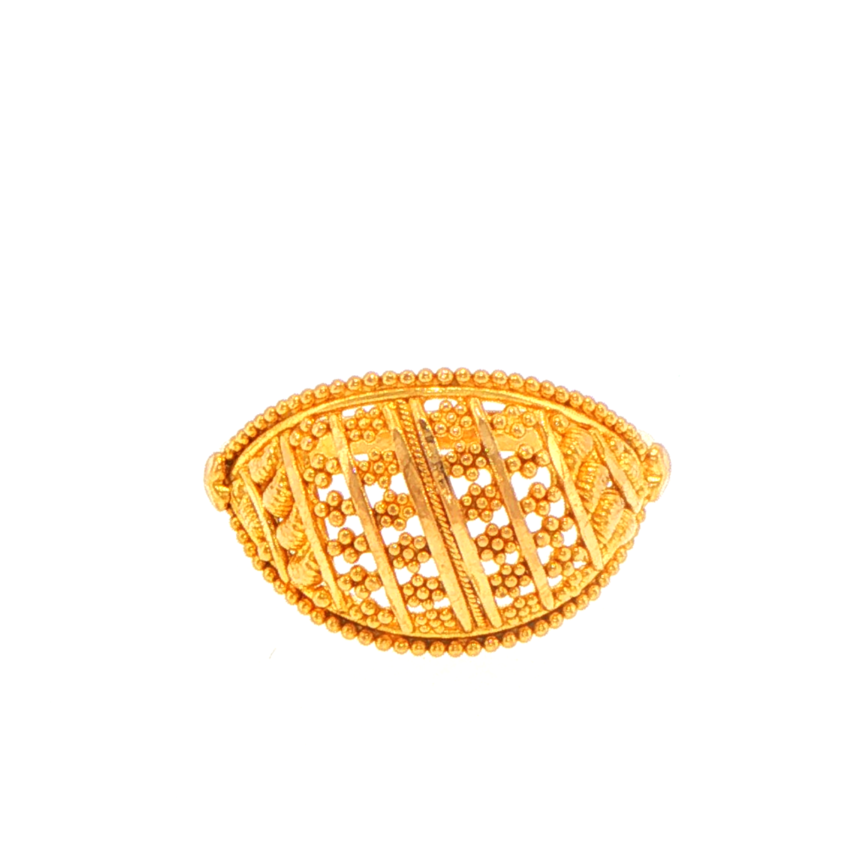 22ct Yellow Gold Filigree Domed Cocktail Ring