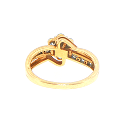 9ct Yellow Gold Lab-Grown Diamond Floral Cluster Ring
