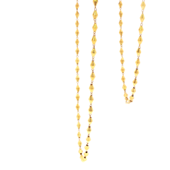 22ct Yellow Gold Faceted Bicone Beaded Chain Necklace