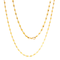 22ct Yellow Gold Faceted Bicone Beaded Chain Necklace