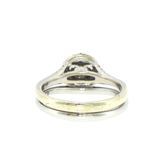 10ct White Gold Double Halo Diamond Engagement Ring Set