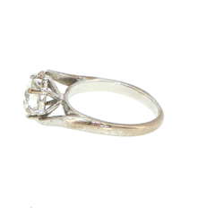 18ct Round Diamond Solitaire Ring in Silver Bypass Setting - Valued at $8,490
