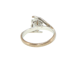 18ct Round Diamond Solitaire Ring in Silver Bypass Setting - Valued at $8,490