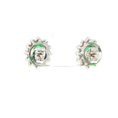 18ct White Gold Emerald and Diamond Cluster Earrings - Valued at $11,000!