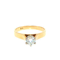 18ct Yellow Gold Round Diamond Solitaire Ring - Valued at $8,675!