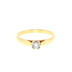 18ct Yellow Gold Diamond Solitaire Ring