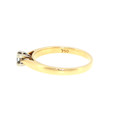 18ct Yellow Gold Diamond Solitaire Ring