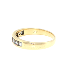 9ct Yellow Gold Channel-Set Diamond Band Ring