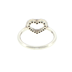 Pandora Silver Cubic Zirconia Open Heart Cocktail Ring