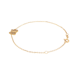 9ct Yellow Gold Cubic Zirconia Butterfly Rolo Chain Bracelet