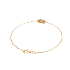 9ct Yellow Gold Cubic Zirconia Butterfly Rolo Chain Bracelet