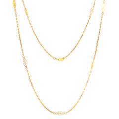 22ct Yellow Gold Openwork Station Chain Necklace