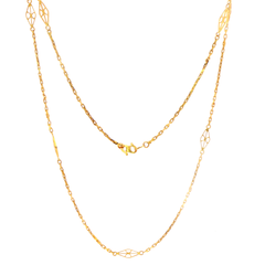 22ct Yellow Gold Openwork Station Chain Necklace